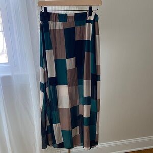 Elegant Patchwork Maxi Skirt